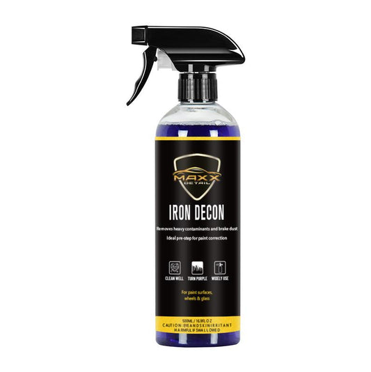 Maxx Detail - Iron Decon (16.9oz) | Rust Remover Spray for Paint Surfaces, Wheels & Glass